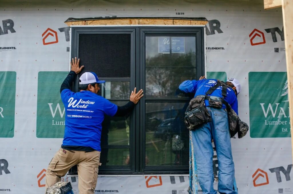 “New replacement windows installed by Window World of Harford County improving home exterior in Maryland”