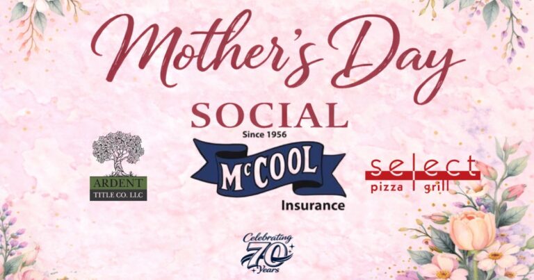 Pats Select, McCool Insurance, Ardent Title, Mother's Day, Bouquet Bar, Pizza, Raffle